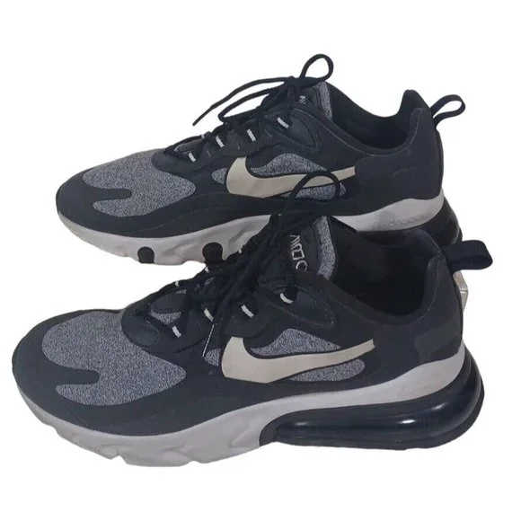 Exc Nike Air Max 270 React Op Art 2019 Size 11 Rare Authentic Black Grey Trainer - Picture 10 of 15
